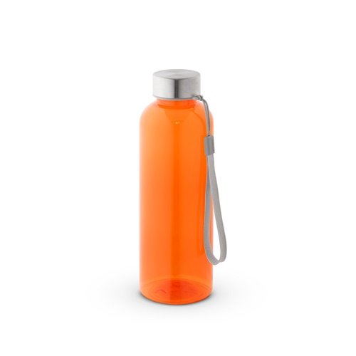 Garrafa em PET 100% reciclado com tampa em aço inoxidável 600 mL