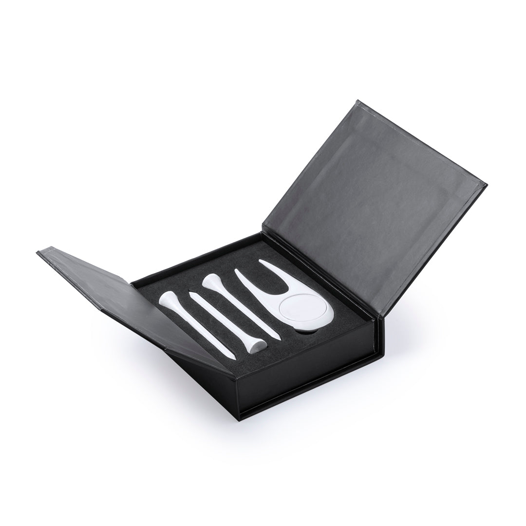 Set de Golfe Elegante com 4 Acessórios Brancos