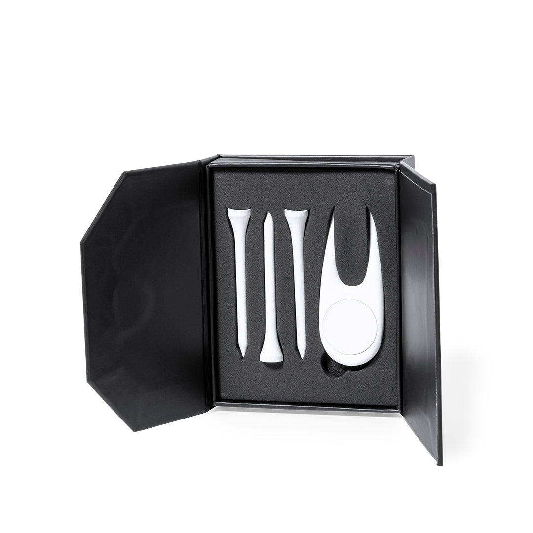 Set de Golfe Elegante com 4 Acessórios Brancos