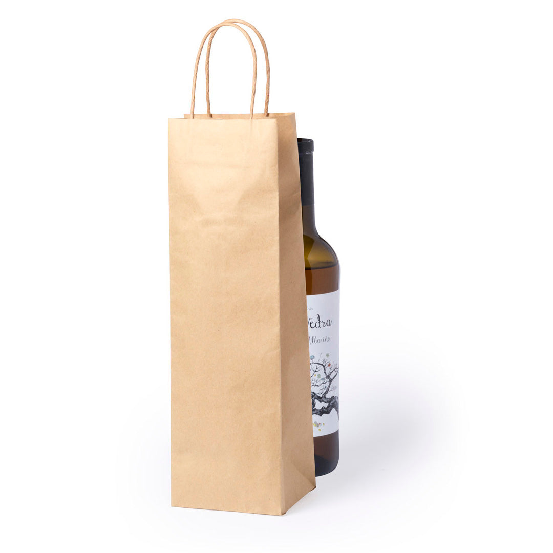 Bolsa de Papel Natural para Garrafas até 1L
