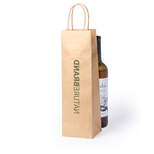 Bolsa de Papel Natural para Garrafas até 1L