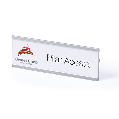 Identificador Venkal com Moldura em Alumínio Anodizado