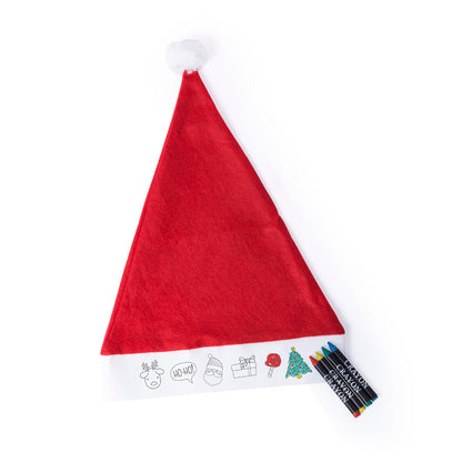 Gorro de Pai Natal para Crianças para Colorir