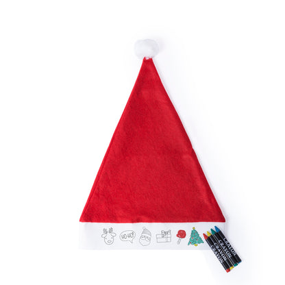 Gorro de Pai Natal para Crianças para Colorir