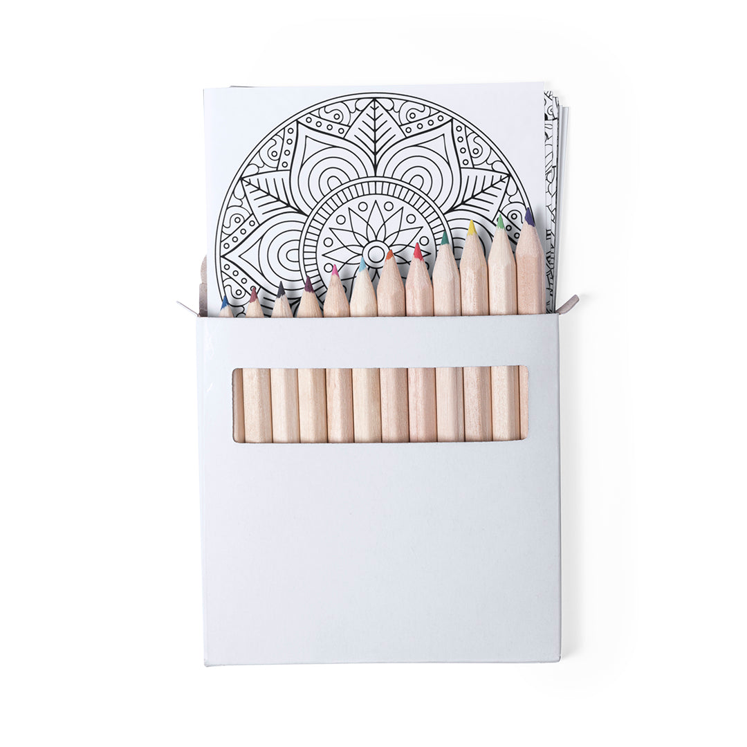 Set Mandala Boltex com Lápis e Láminas para Colorir