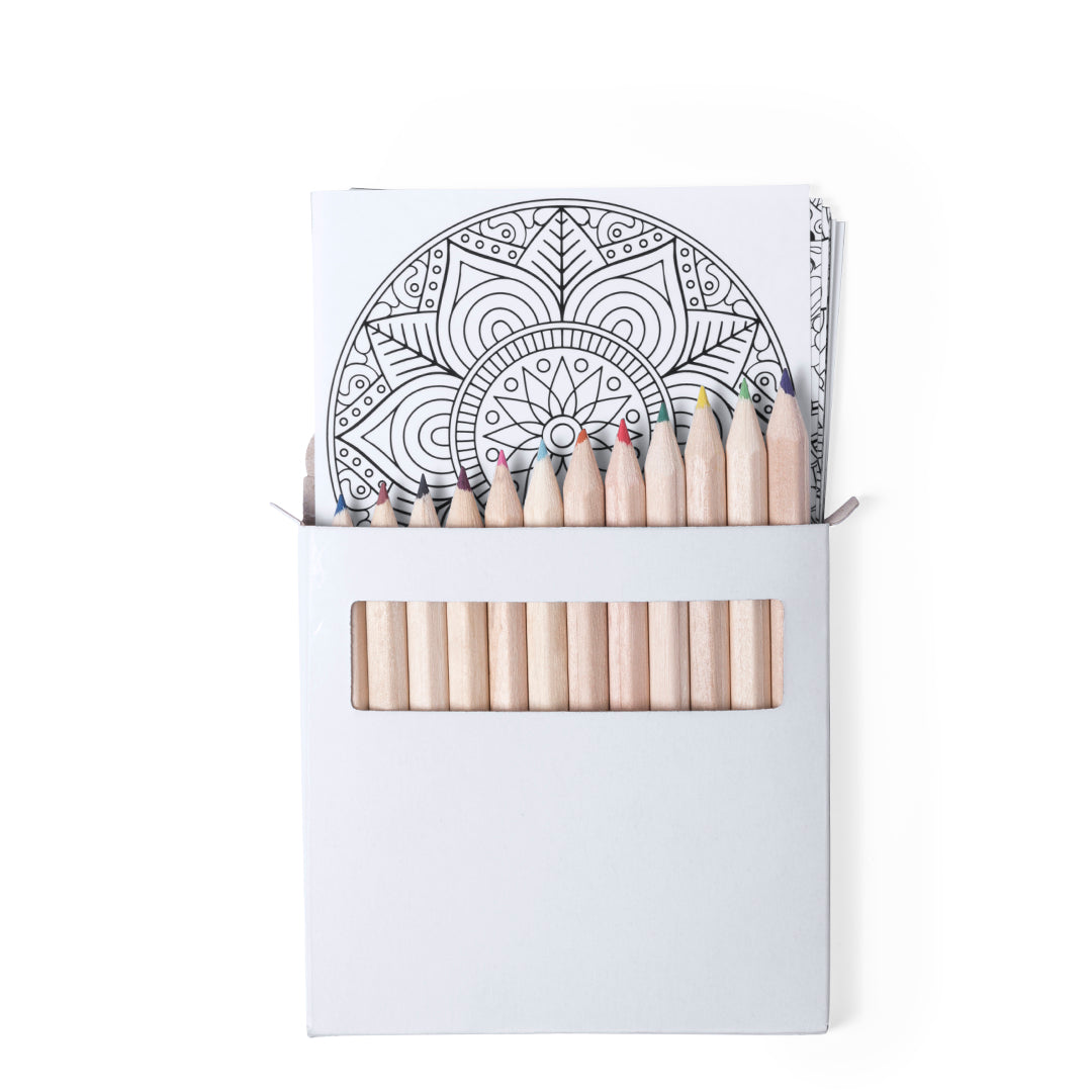 Set Mandala Boltex com Lápis e Láminas para Colorir
