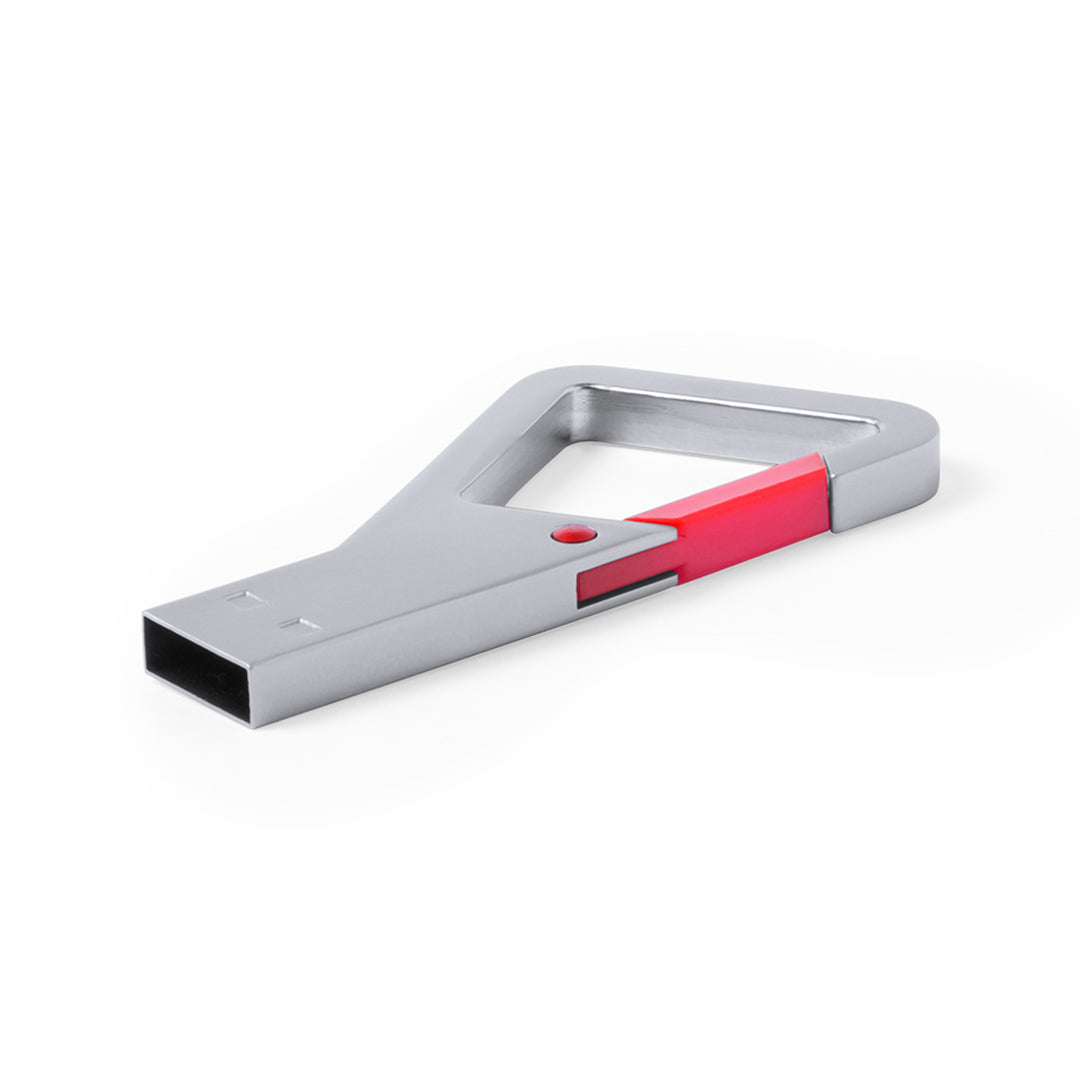 Memória USB 8GB com Mosquetão Metálico Colorido