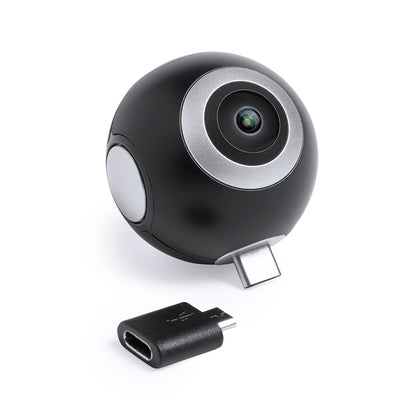 Câmara 360° HD com Conexão Tipo-C e Micro USB