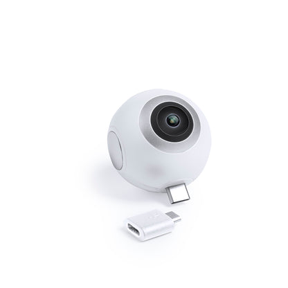 Câmara 360° HD com Conexão Tipo-C e Micro USB