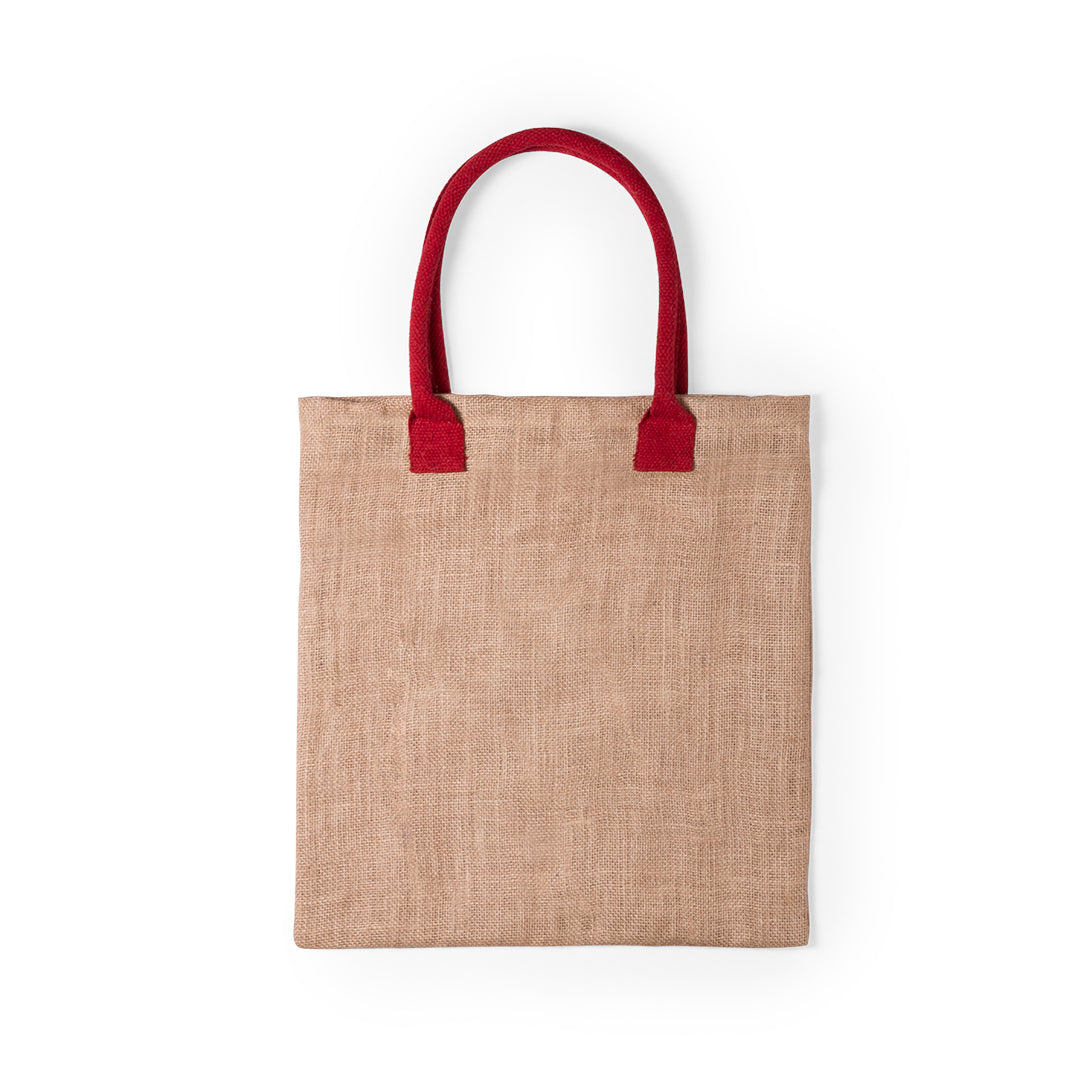 Bolsa de juta com asas de algodão coloridas e resistentes