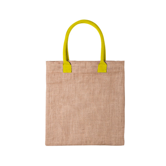Bolsa de juta com asas de algodão coloridas e resistentes