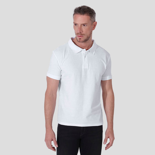 Polo Piqué Branco 100% Algodão - Conforto e Qualidade