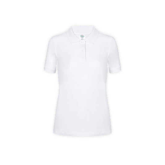 Polo Mulher Branco Algodão 180g/m² - Conforto e Estilo