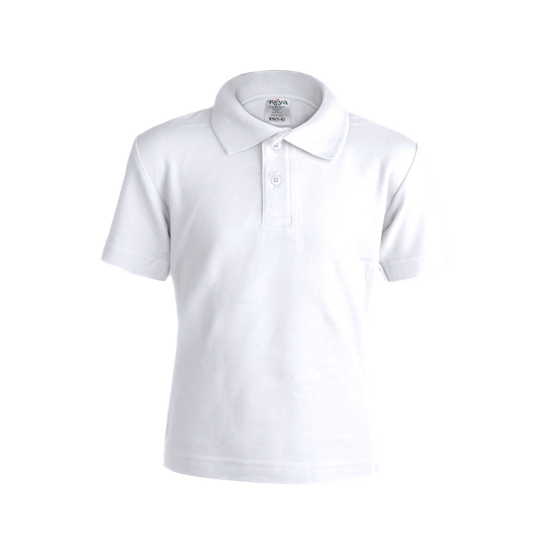 Polo de Piqué Branco para Criança 100% Algodão