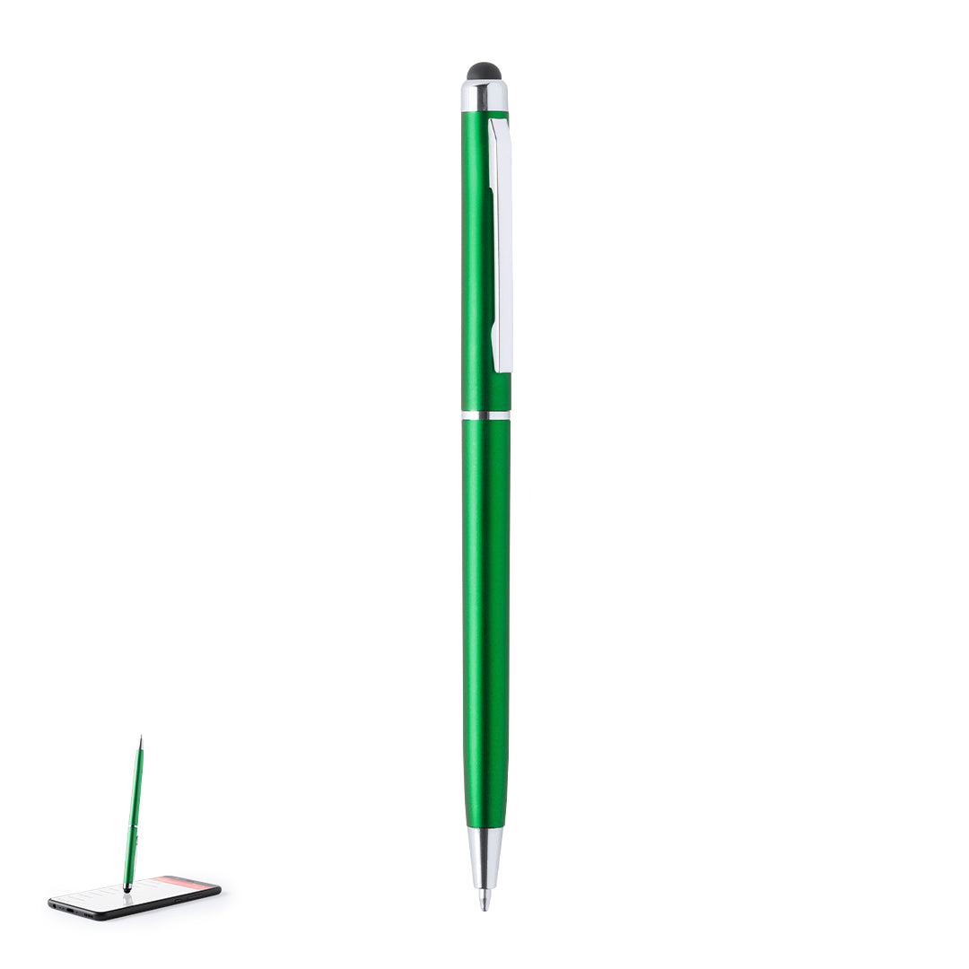 Caneta Metálica com Ponteiro Giratório - Cores Atrativas