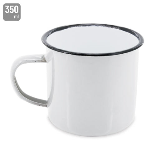Caneca Metálica Esmaltada Retro 350ml