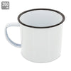 Caneca Metálica Esmaltada Retro com Rebordo