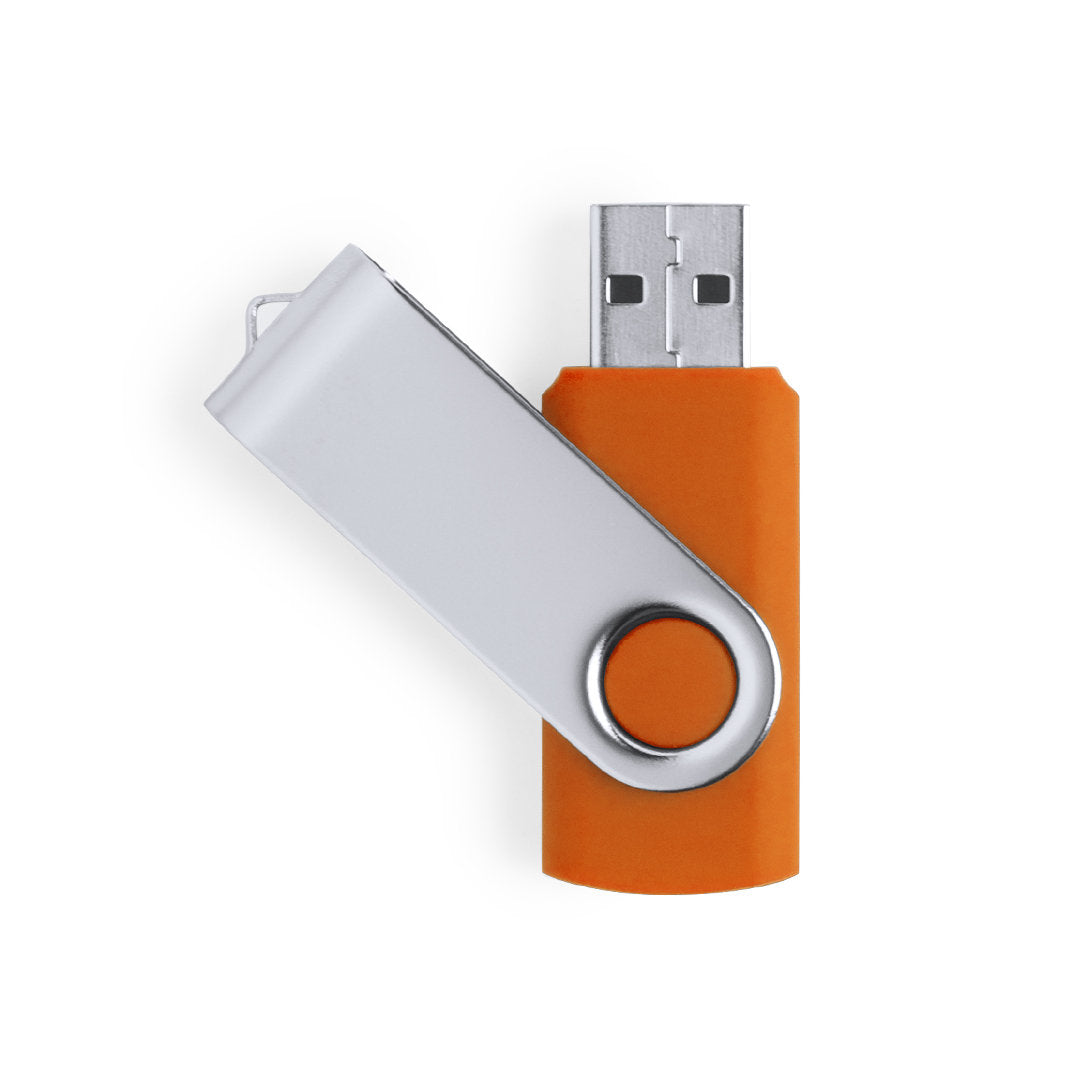Pen USB 32GB com Mecanismo Giratório e Clip Metálico