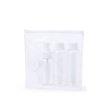 Conjunto de Viagem Transparente 5 Peças Prático