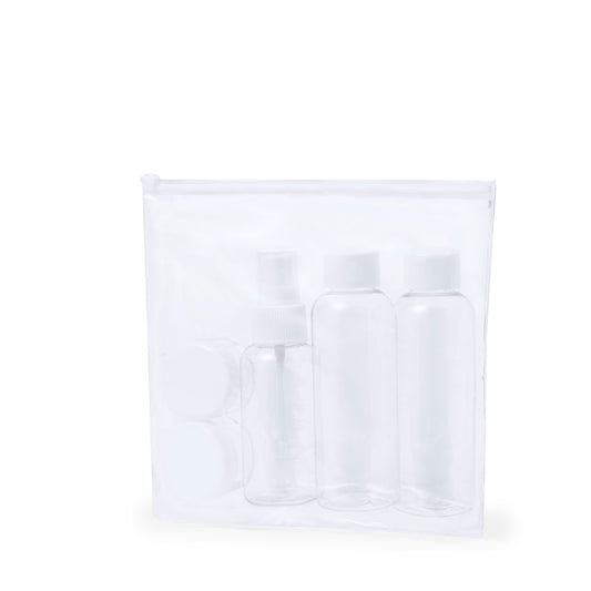 Conjunto de Viagem Transparente 5 Peças Prático