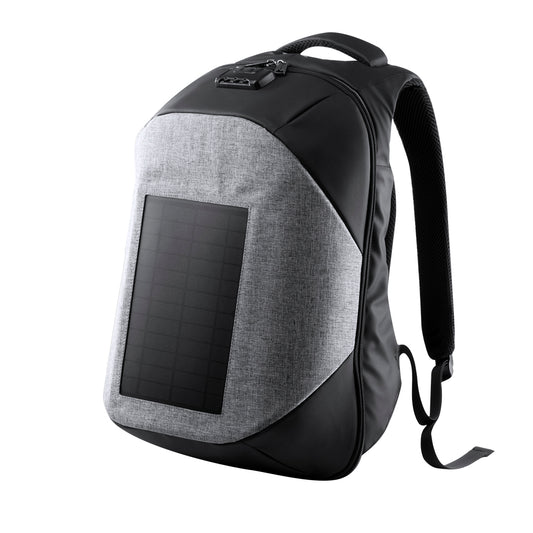 Mochila Solar com Carregamento USB e Segurança