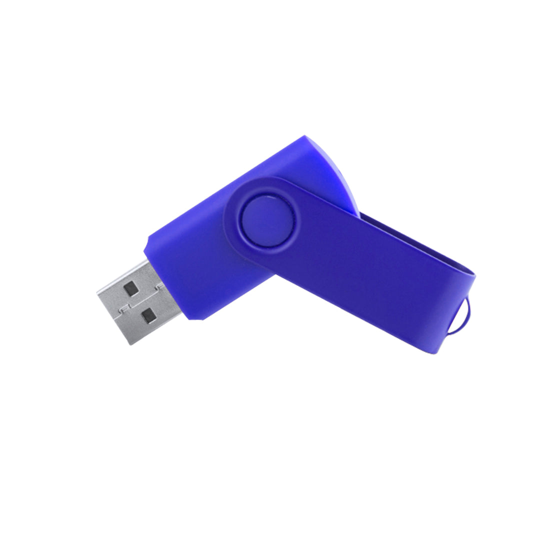 Pen USB 16GB com Mecanismo Giratório e Clip Metálico