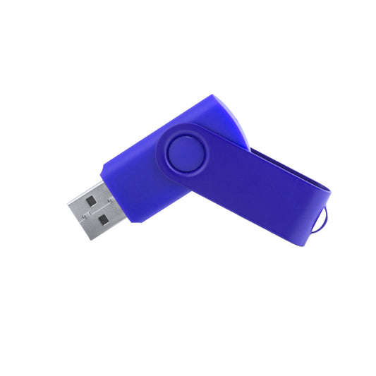 Pen USB 16GB com Mecanismo Giratório e Clip Metálico