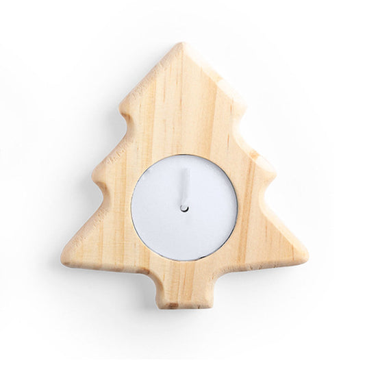 Vela de Natal em Madeira de Pinheiro - Estrela e Árvore