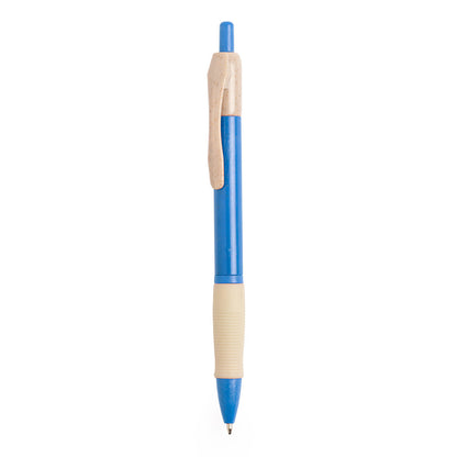 Caneta Nature em Cana de Trigo com Tinta Azul