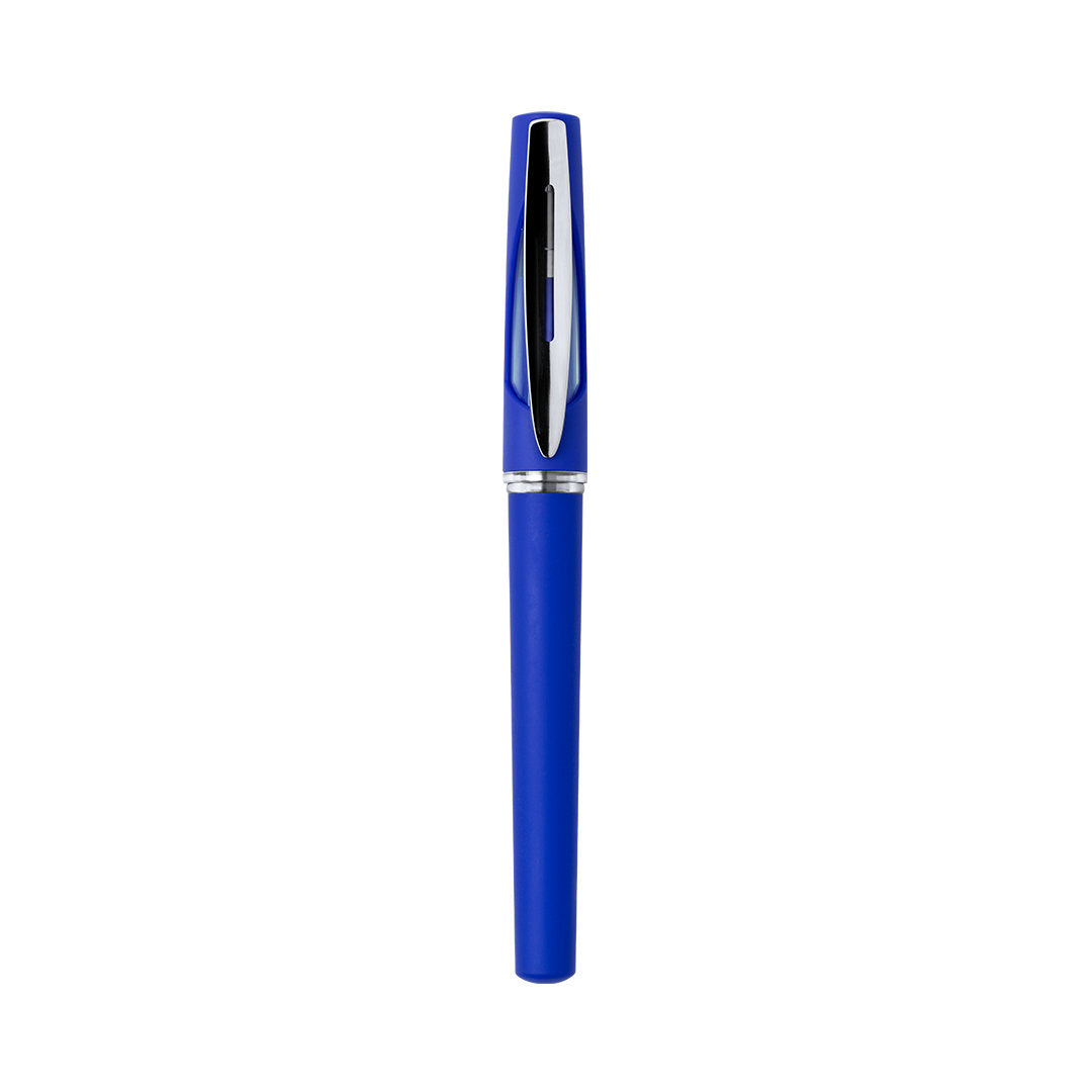 Caneta Roller Bicolor com Tinta Gel Azul