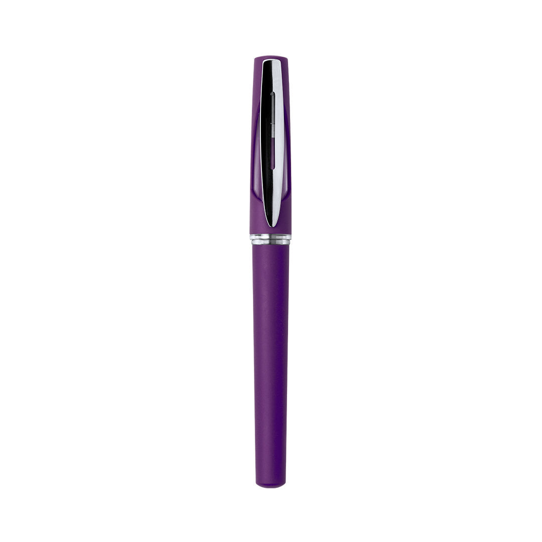Caneta Roller Bicolor com Tinta Gel Azul