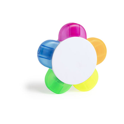 Set de Marcadores Florais Coloridos com Subrayadores
