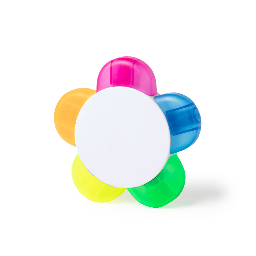 Set de Marcadores Florais Coloridos com Subrayadores