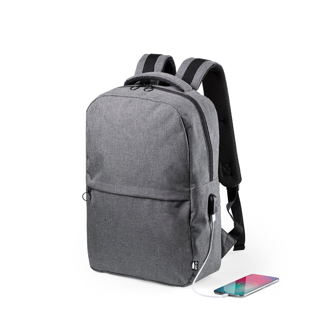 Mochila Sustentável 600d RPET com Conexão USB