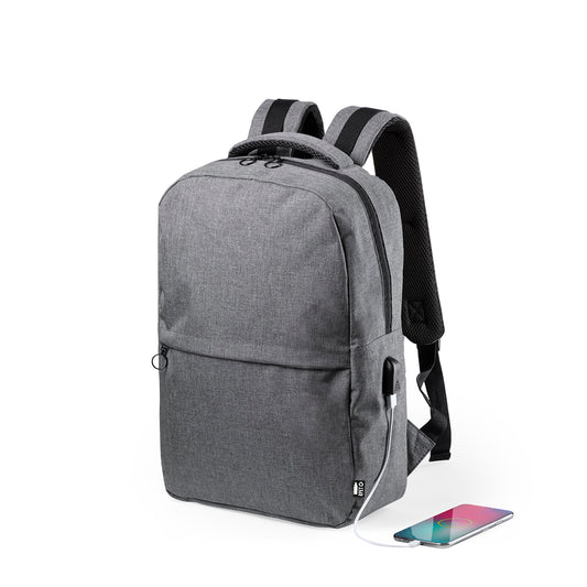 Mochila Sustentável 600d RPET com Conexão USB