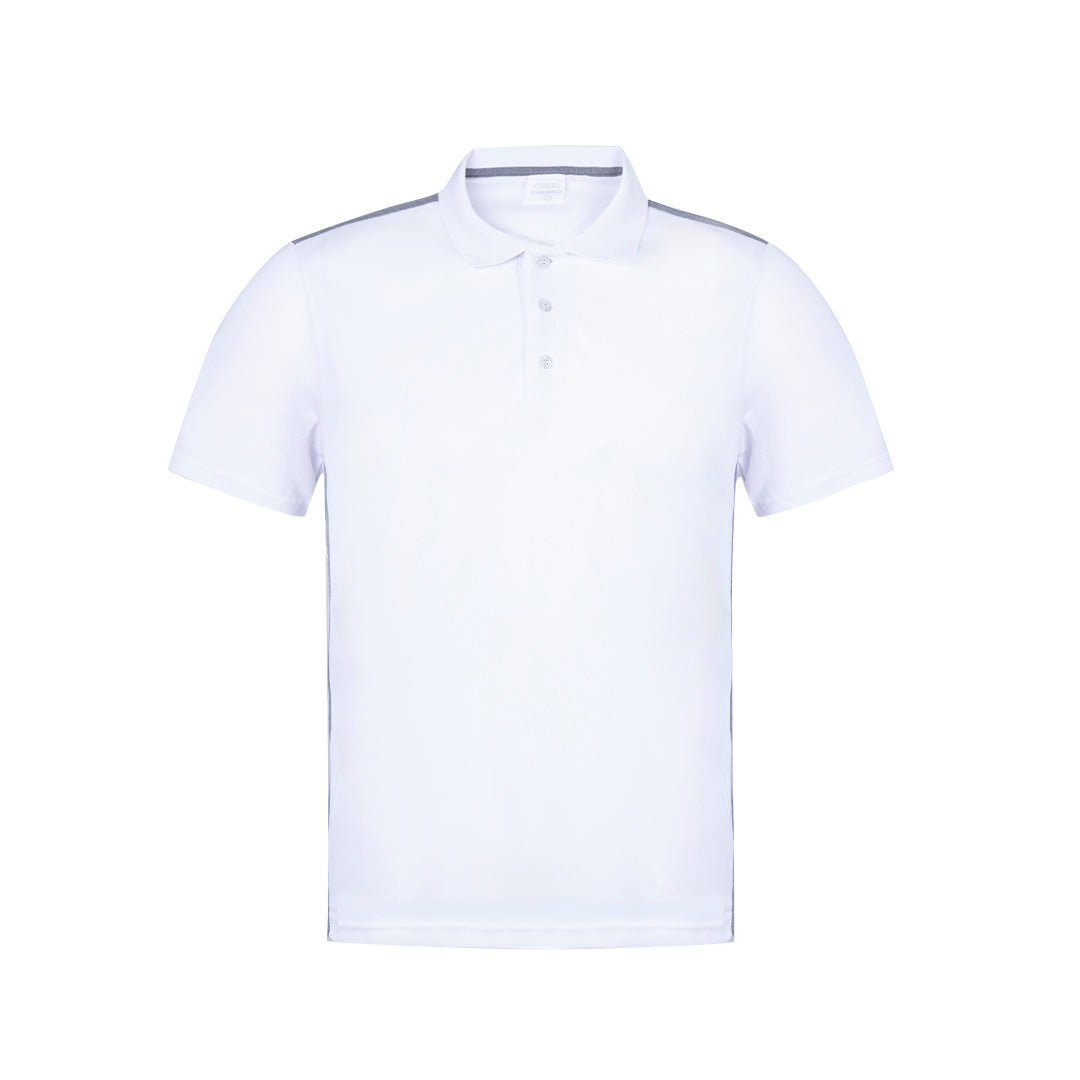 Polo Técnico Bicolor Branco e Cinza - Conforto e Estilo