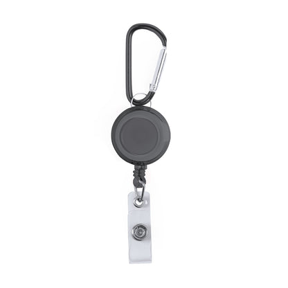 Porta-objetos extensível com mosquetão e fecho de botão