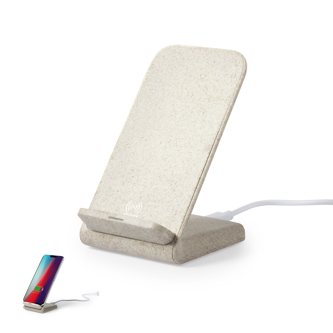 Carregador Sem Fio Ecológico com Suporte para Smartphone