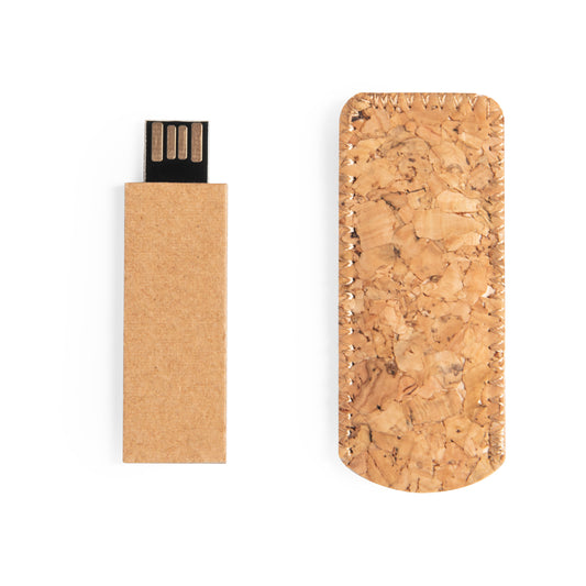 USB 16GB Ecológica em Papelão e Cortiça