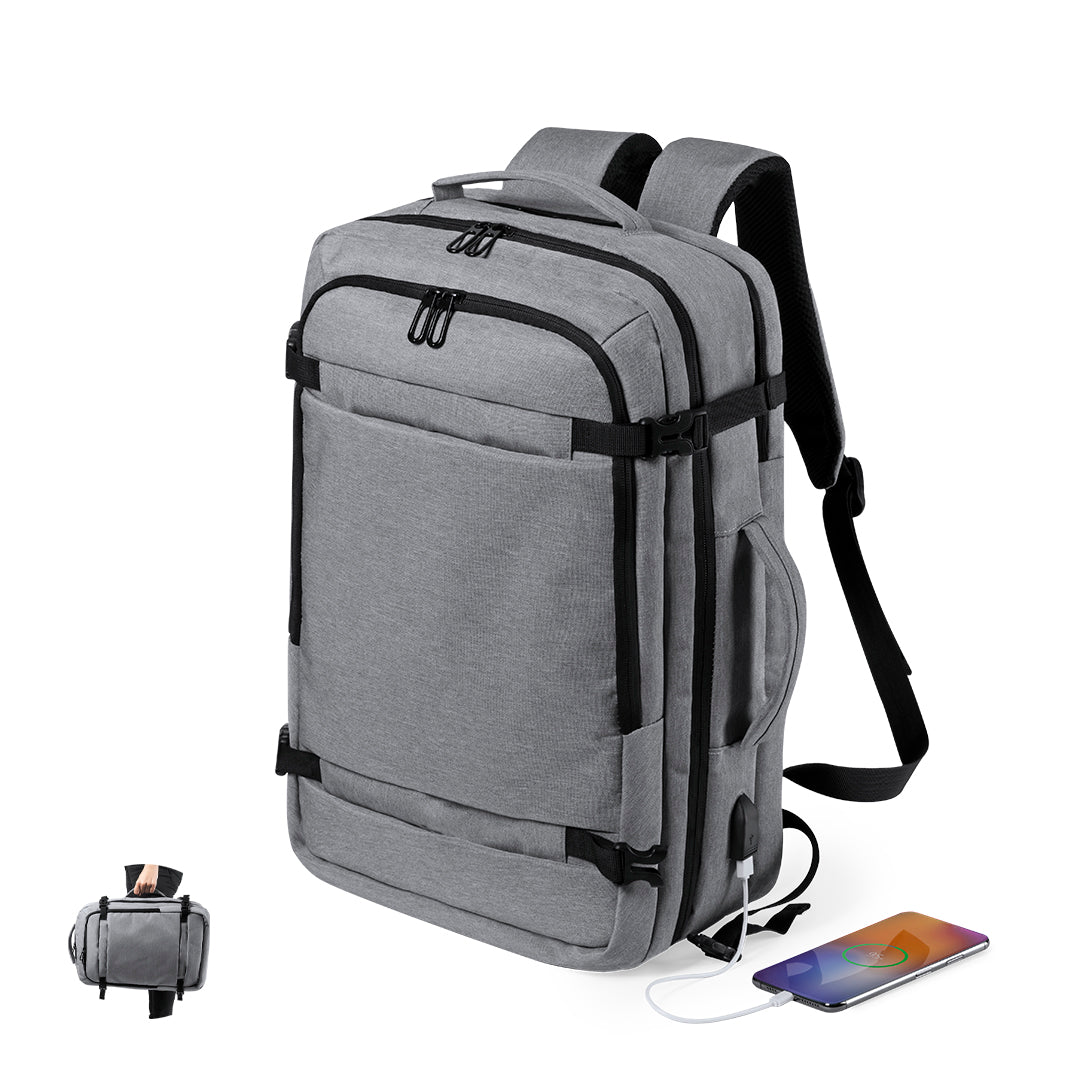 Mochila Urbana com Conexão USB e Bolso Anti-Roubo