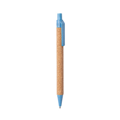 Caneta Nature com Corpo em Cortiça e Tinta Azul
