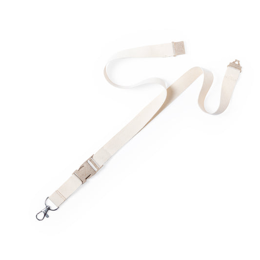 Lanyard Natural em Algodão com Fecho Seguro