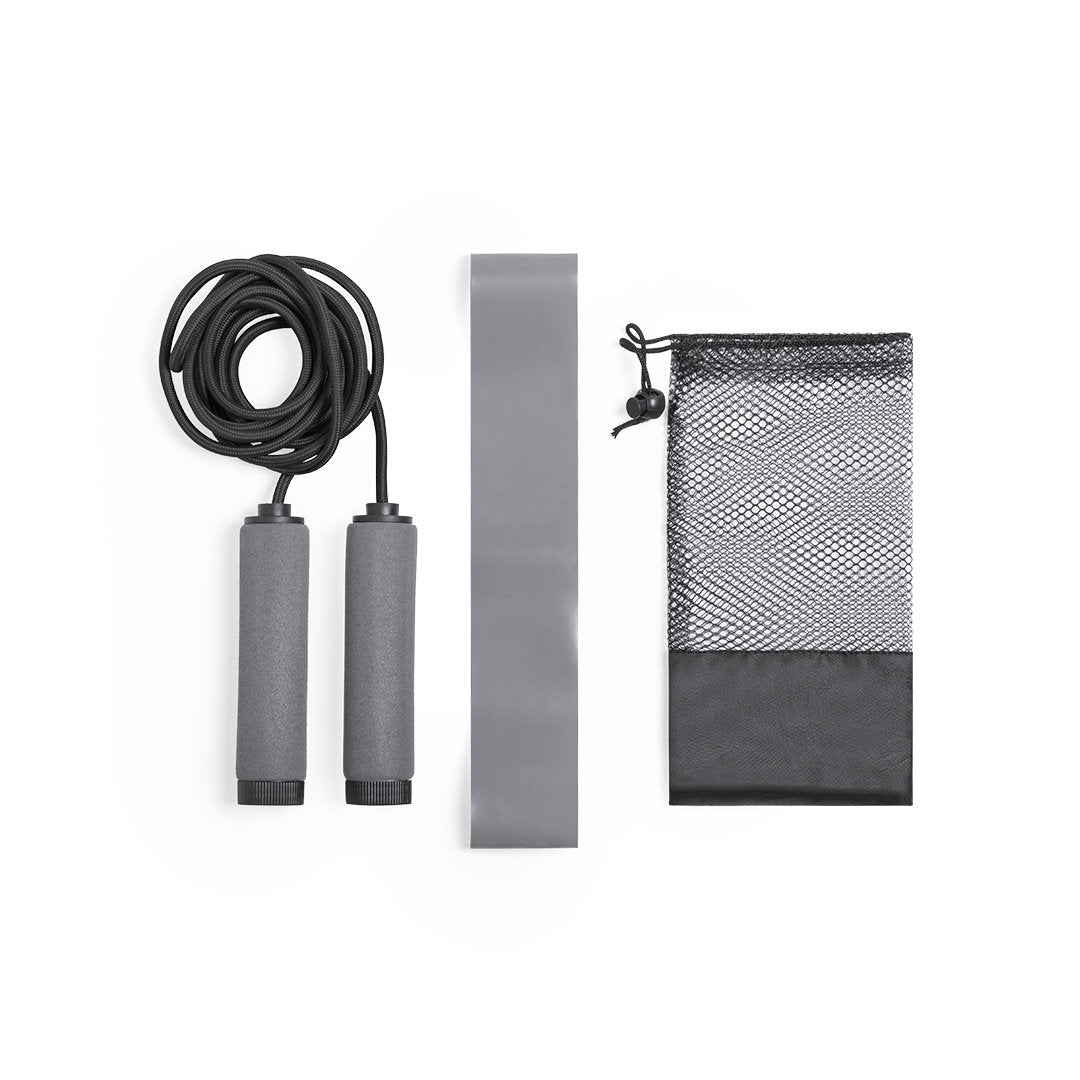 Set Fitness Zhiax com Goma Elástica e Corda