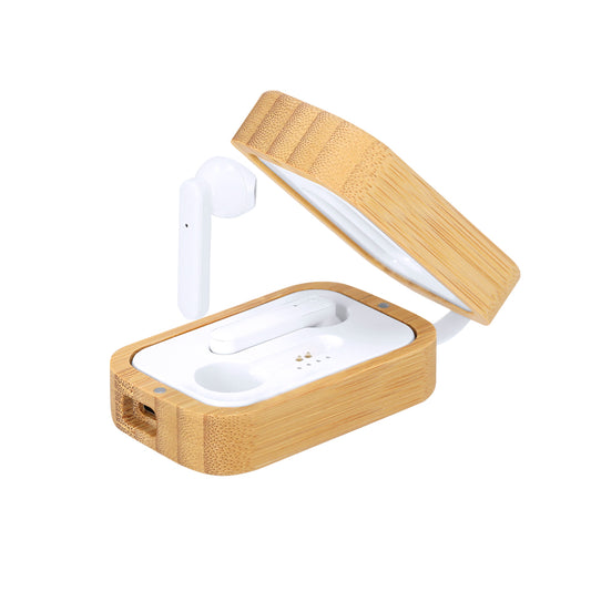 Auriculares Bluetooth 5.0 Ergonómicos com Estojo Bambu