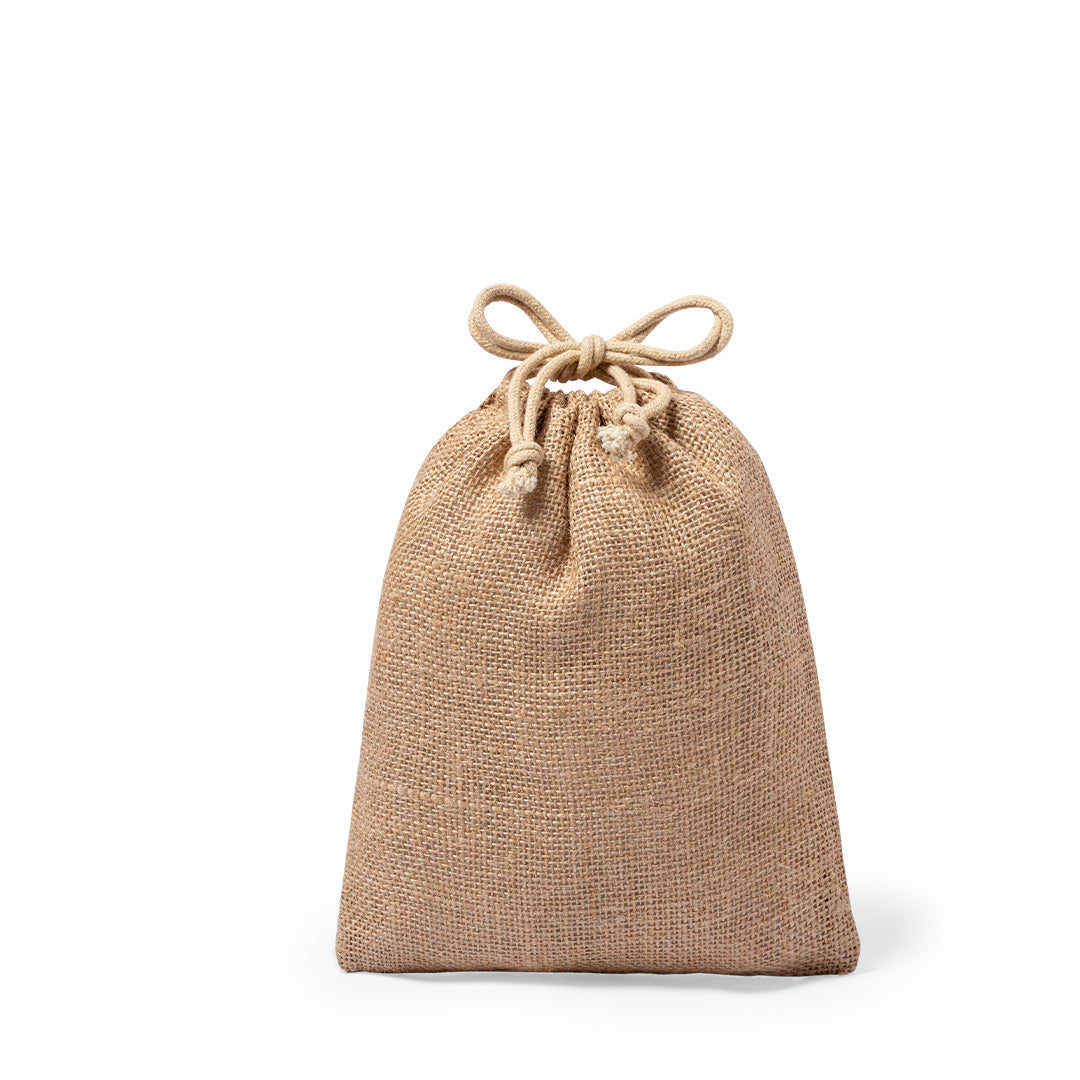Bolsa Nature em Juta Resistente com Fecho de Cordão