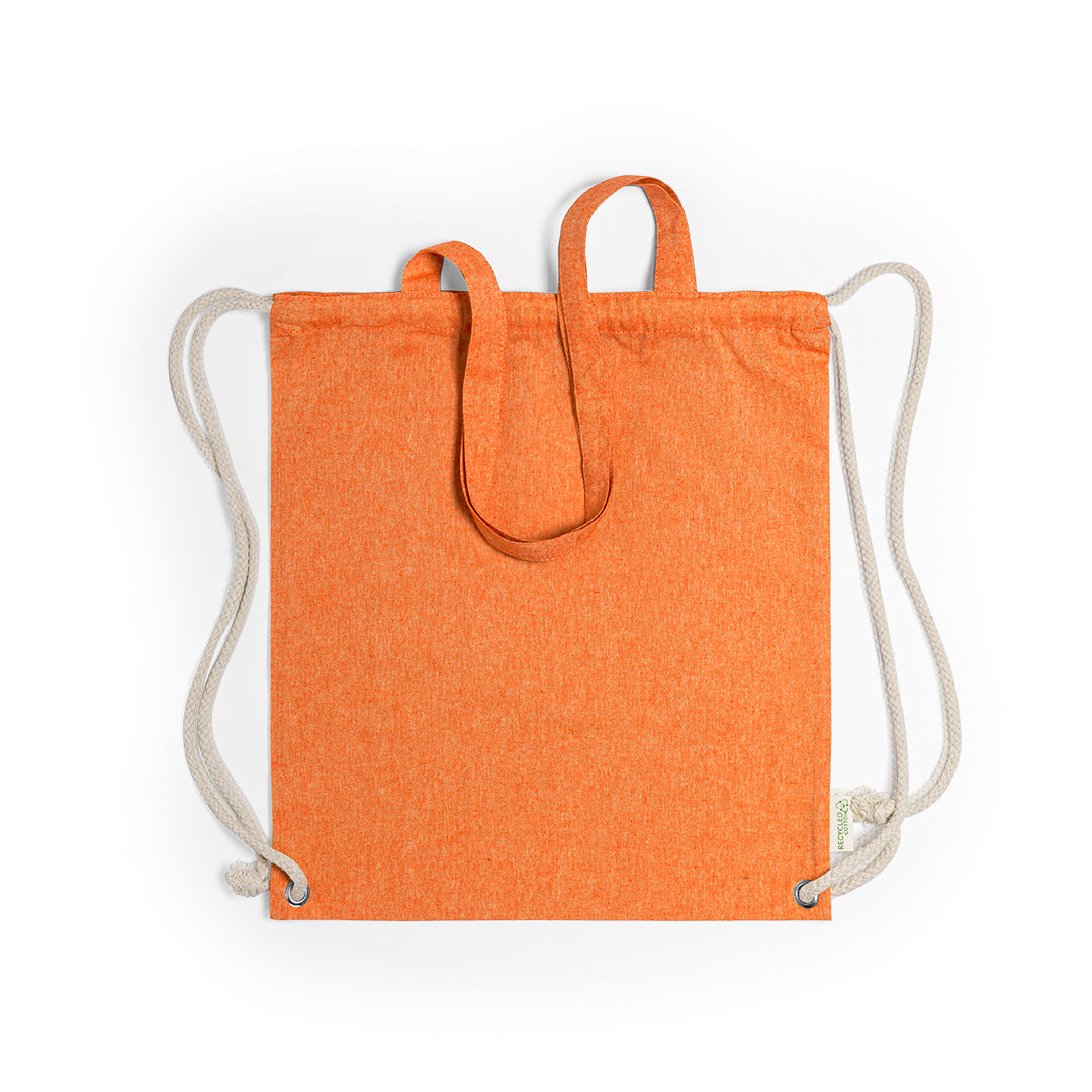 Saco Mochila de Cordões em Algodão Reciclado