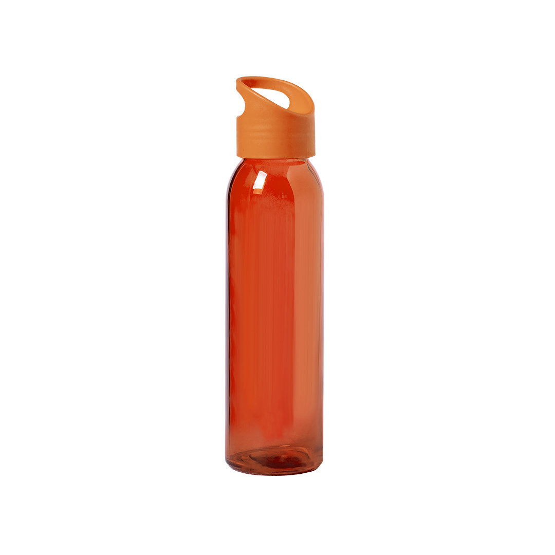 Bidão de Vidro 470ml Colorido com Tampa Antivazamento