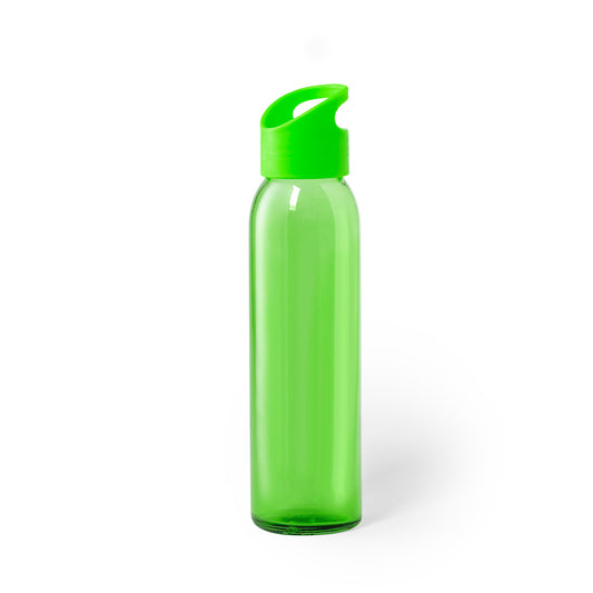 Bidão de Vidro 470ml Colorido com Tampa Antivazamento