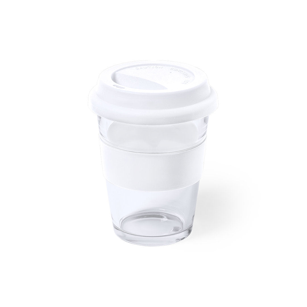 Vaso de Cristal Durnox 350ml com Tampa de Silicone