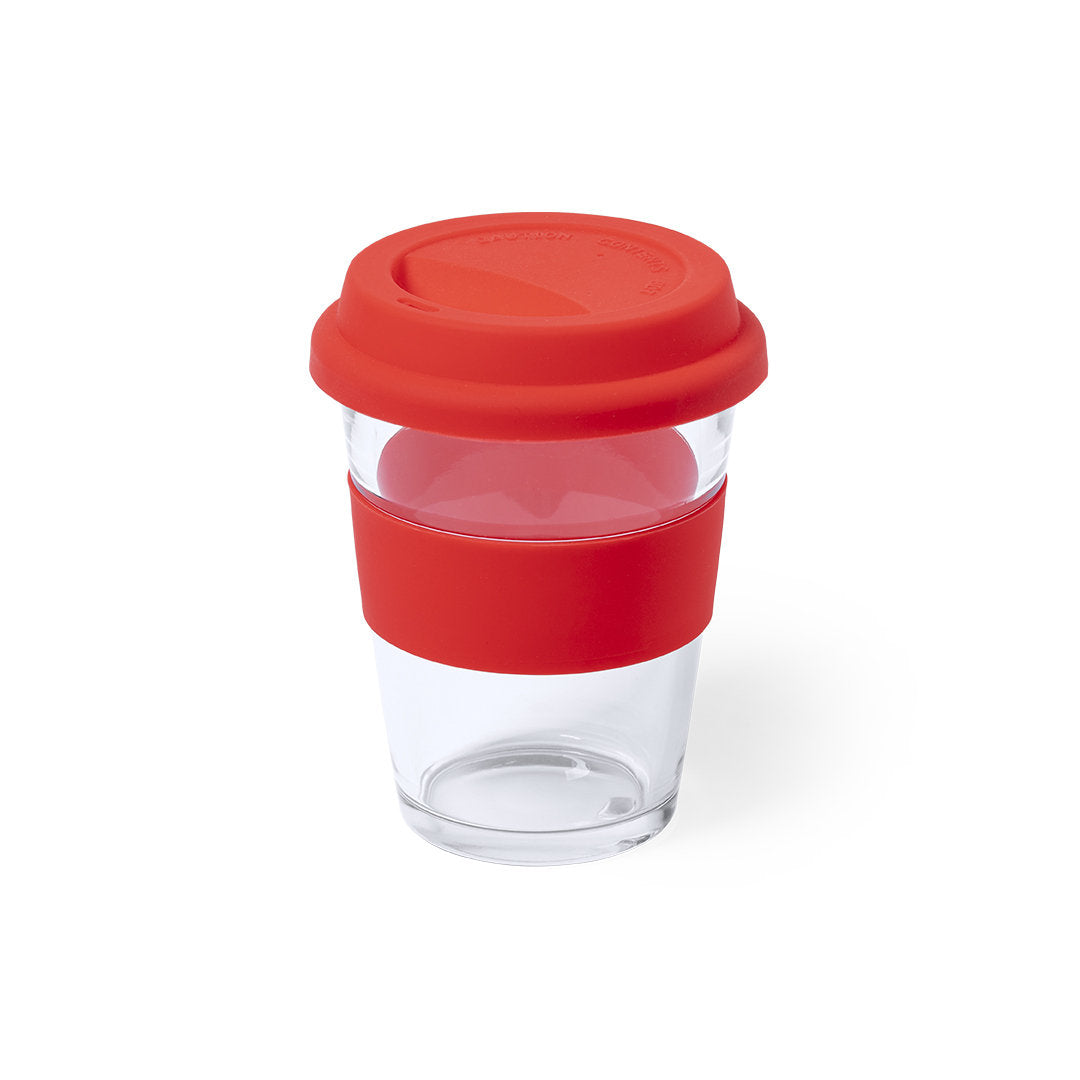 Vaso de Cristal Durnox 350ml com Tampa de Silicone